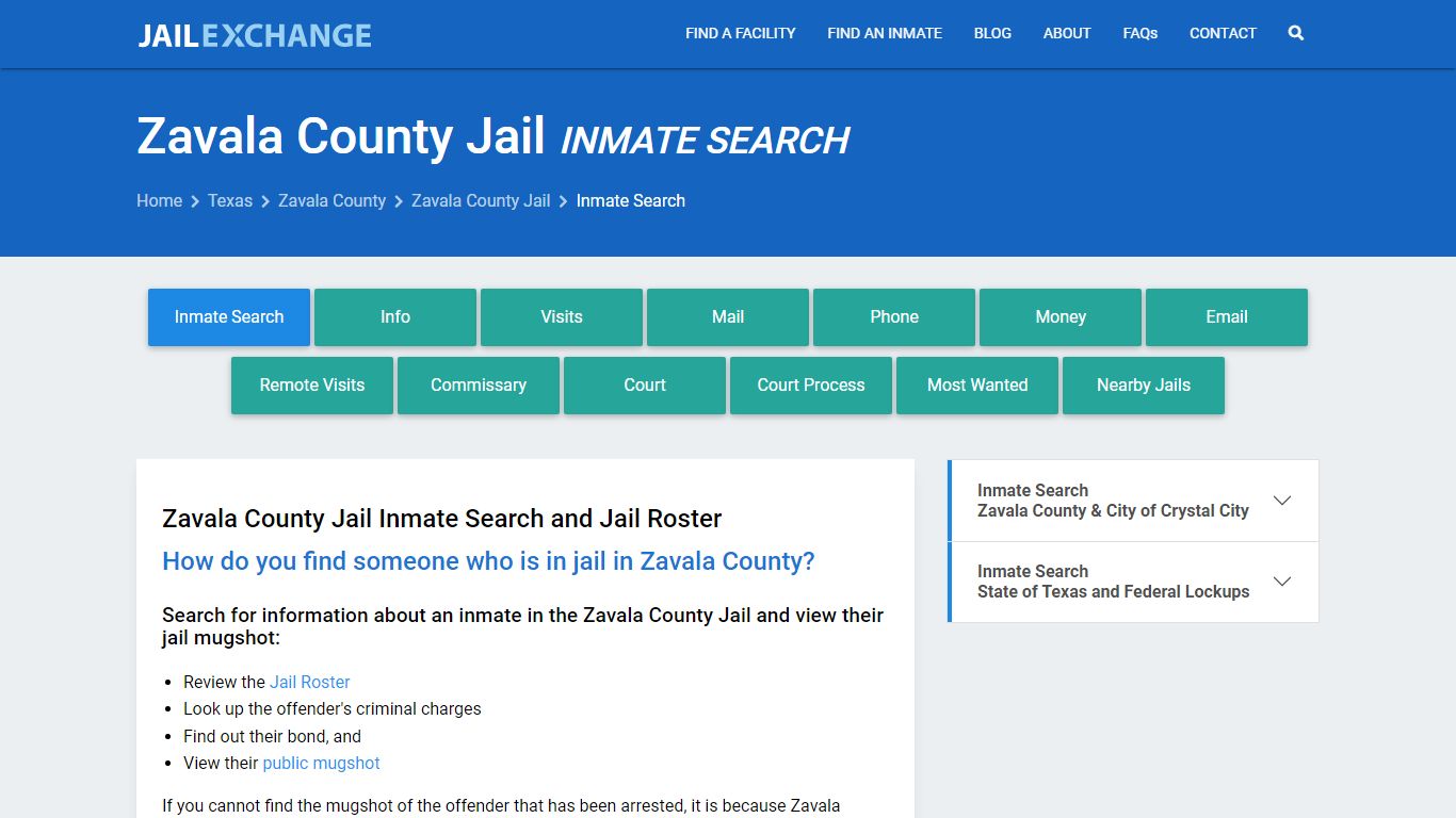 Inmate Search: Roster & Mugshots - Zavala County Jail, TX - Jail Exchange
